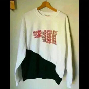 𝅺BOOGIE Woogie Loose Fit Pullover Sweatshirt.